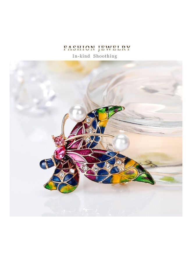 Generic - Butterfly Alloy Pearl Drip Oil Brooches Pin - Image 1