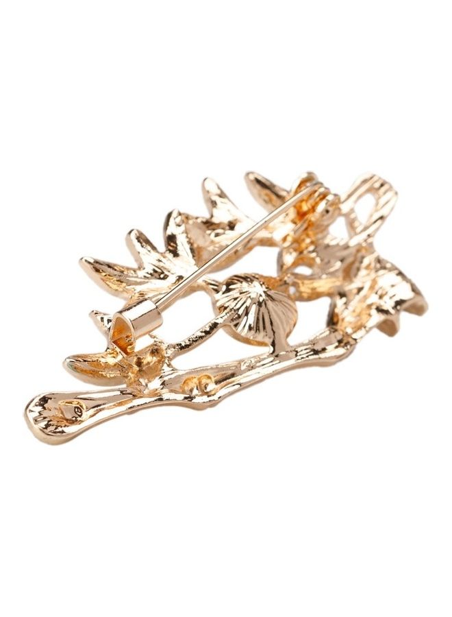 AL269-A Exquisite Bamboo Painting Oil Pearl Brooch - Image 4