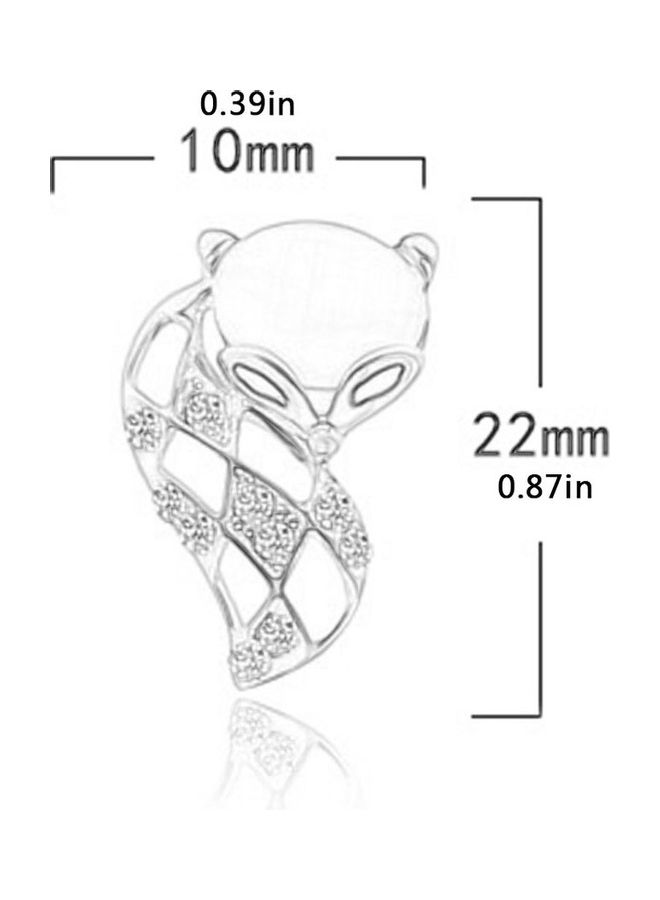 Generic - Cute Fox Design Zircon Earrings - Image 1