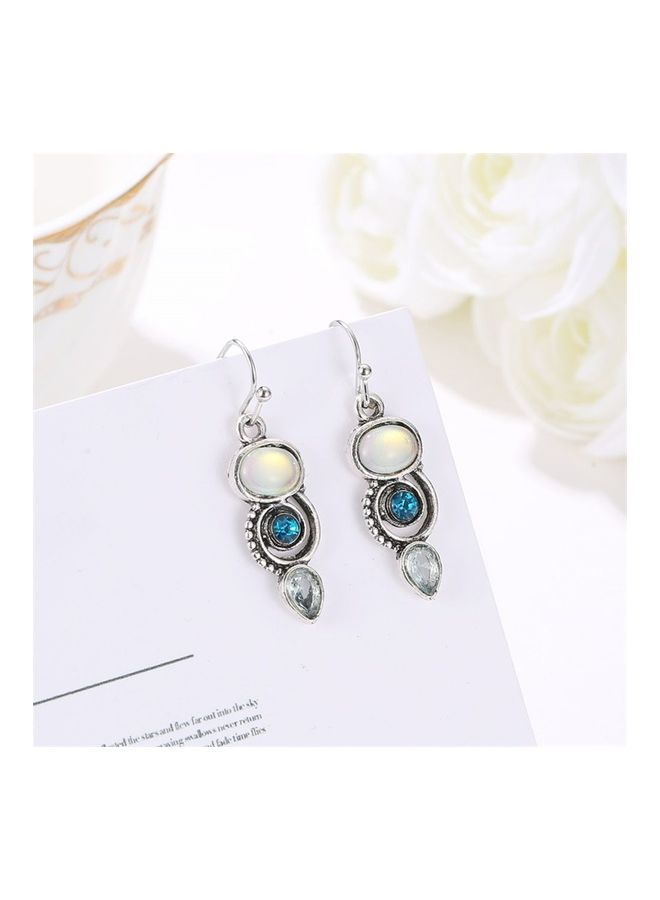 أقراط متدلية بلون البحر الأزرق توباز - Image 1