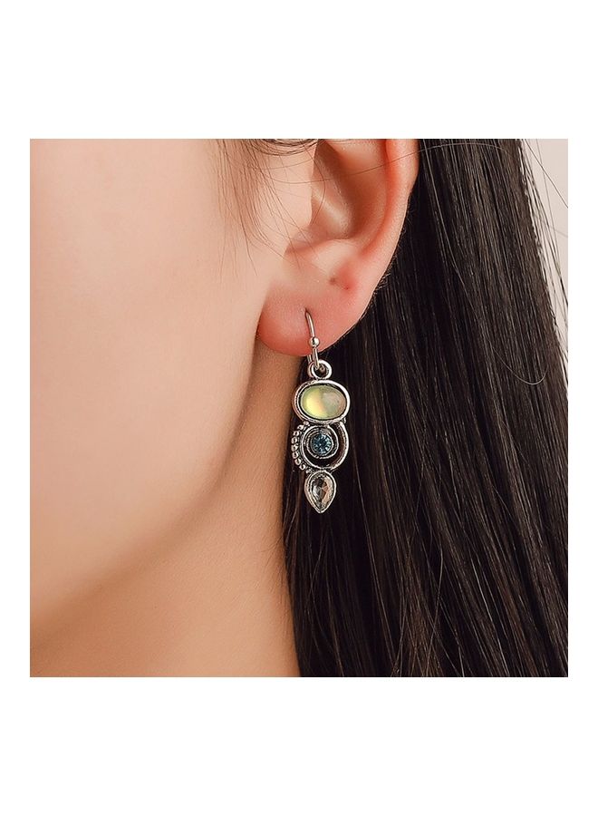 أقراط متدلية بلون البحر الأزرق توباز - Image 2