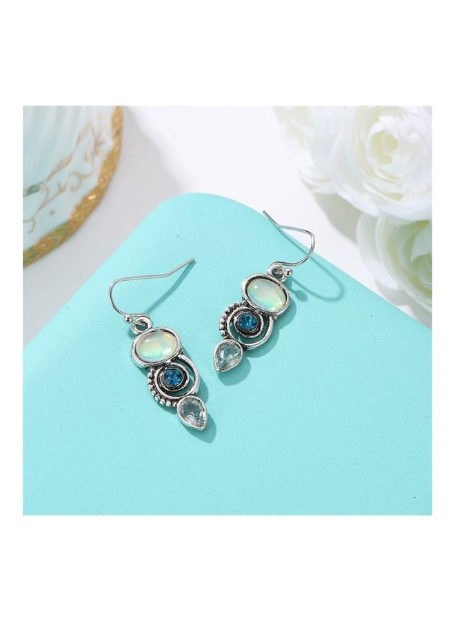 أقراط متدلية بلون البحر الأزرق توباز - Image 3