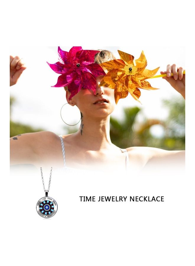 Iron Man Heart Gemstone Necklace - Image 4