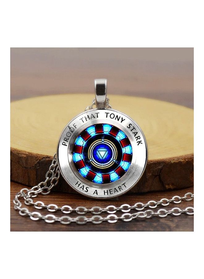 Iron Man Heart Gemstone Necklace - Image 2