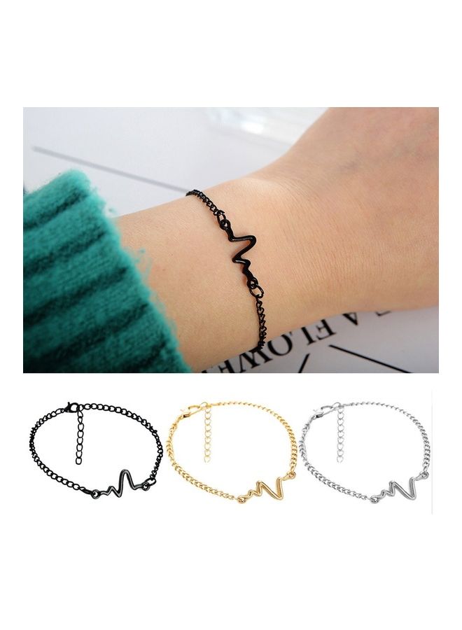 Simple Personality Design ECG Lightning Couple Bracelet  - Image 2