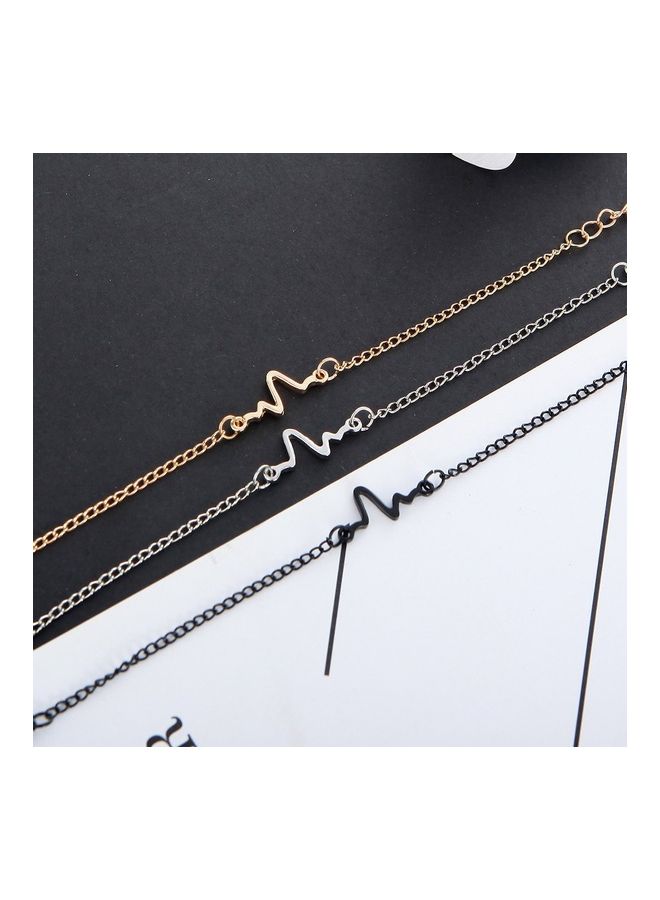 Simple Personality Design ECG Lightning Couple Bracelet  - Image 5