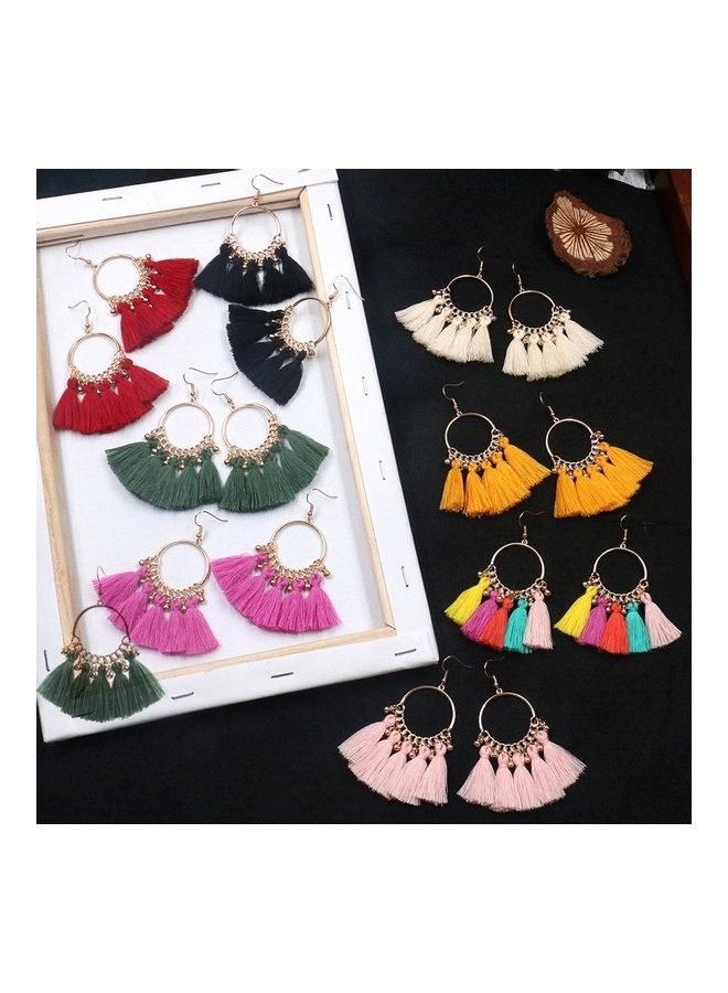 Tassel Fashion Creative Jewelry Gold Big Ring Earrings  - Image 5