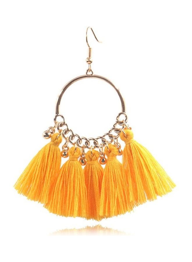 Tassel Fashion Creative Jewelry Gold Big Ring Earrings  - Image 1