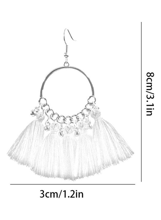 Tassel Fashion Creative Jewelry Gold Big Ring Earrings  - Image 4
