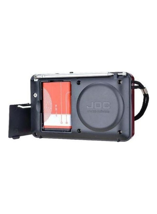 Joc - Portable FM Mini Digital Radio UE-110 Red/Black/Gold - Image 1