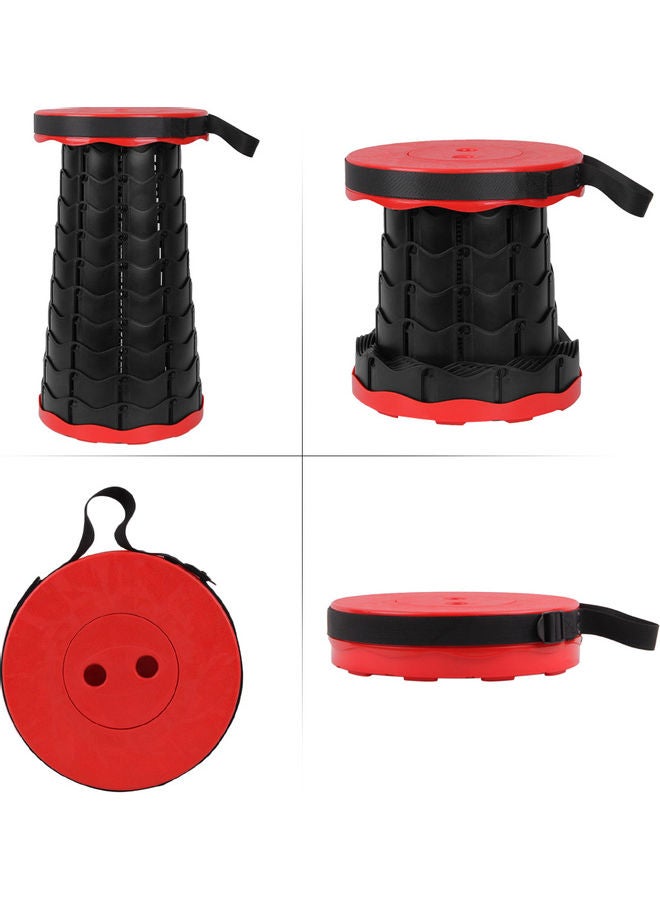 Folding Telescopic Stool Pure Black 26x7.5x26cm - Image 5