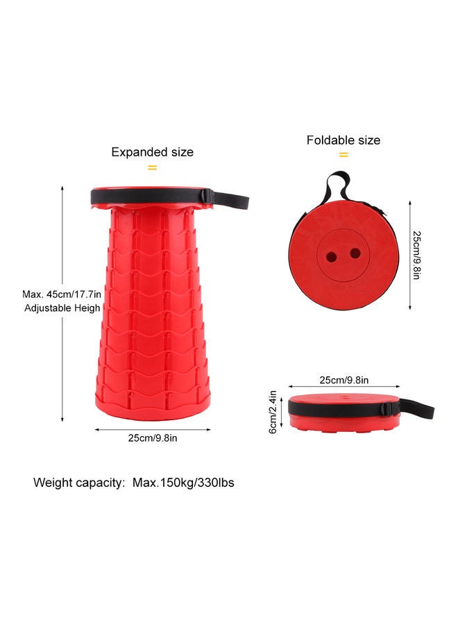 Folding Telescopic Stool Pure Yellow 26x7.5x26cm - Image 4