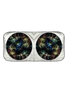 Fractal Yin-Yang Patterns Printed Car Sun Shade