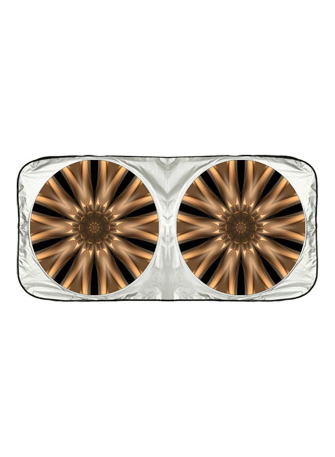 Fast Print - Kaleidoscope Patterns Stars Printed Car Sun Shade - Image 1