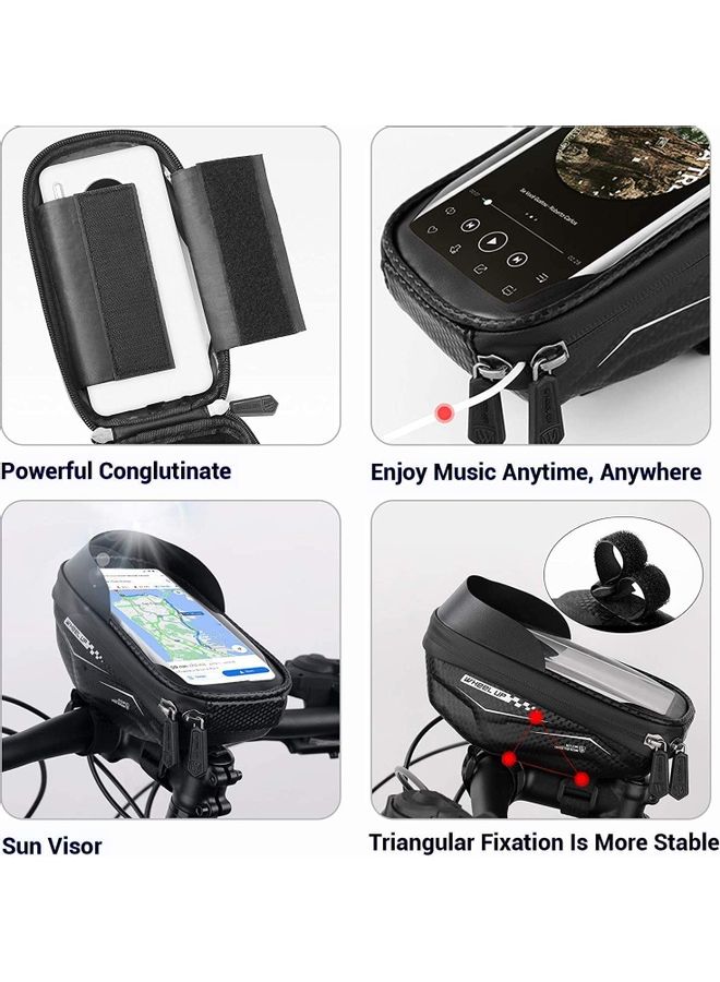 Rock Pow - Waterproof Frame Front Pouch Cycling Handlebar Tube Bag 20 x 15 x 10cm - Image 1