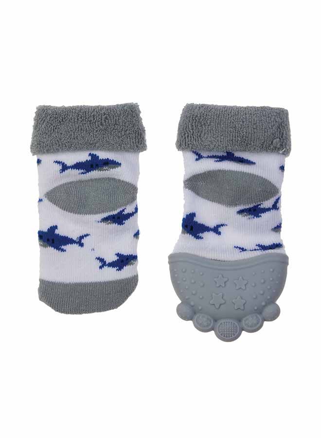 Nuby - Teething Socks  - Grey - Image 1