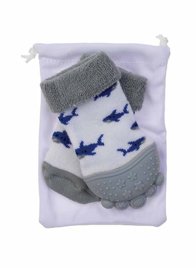 Nuby - Teething Socks  - Grey - Image 1