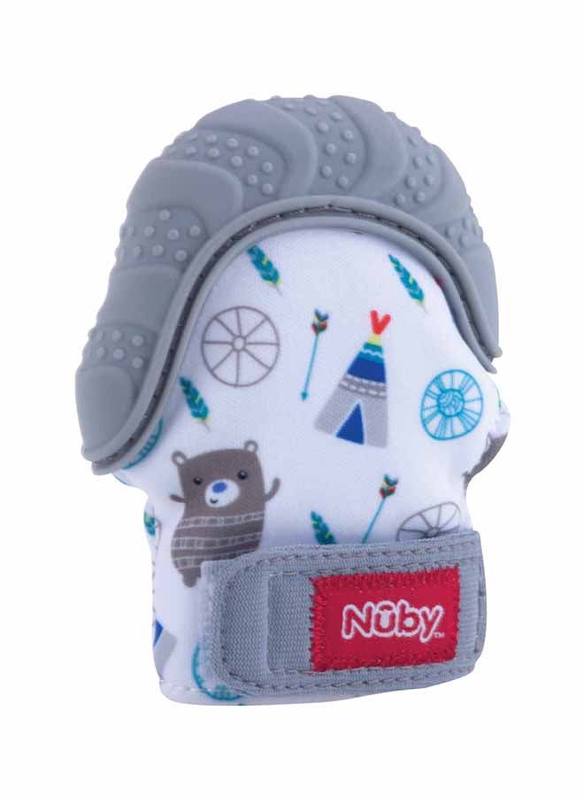 Nuby - Happy Hands Teething Mitten - Grey - Image 1