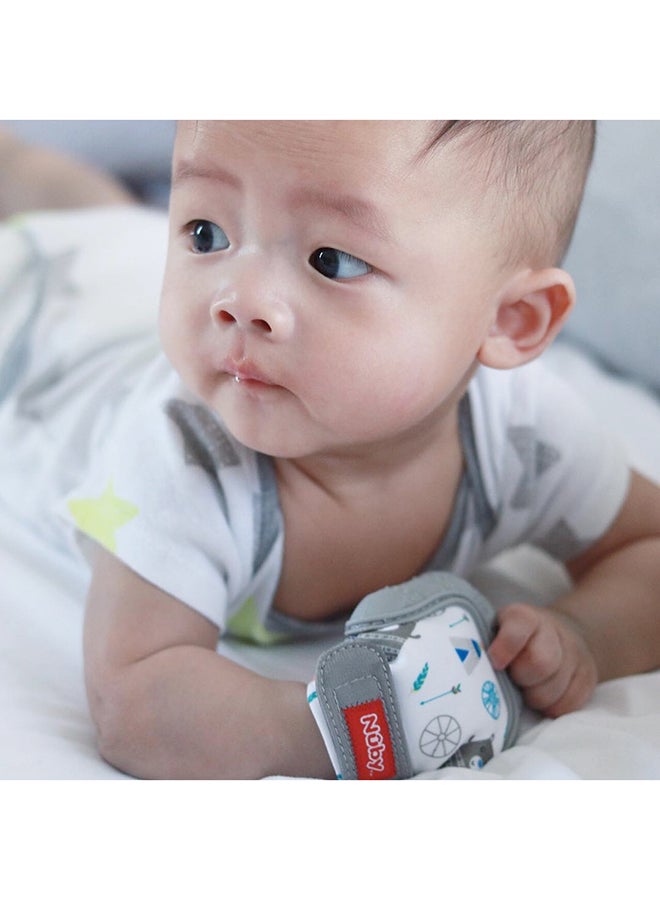 Nuby - Happy Hands Teething Mitten - Grey - Image 1