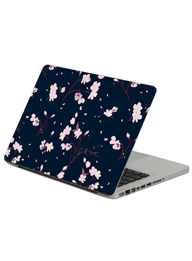 Flowers Texture Printed Laptop Sticker Multicolor