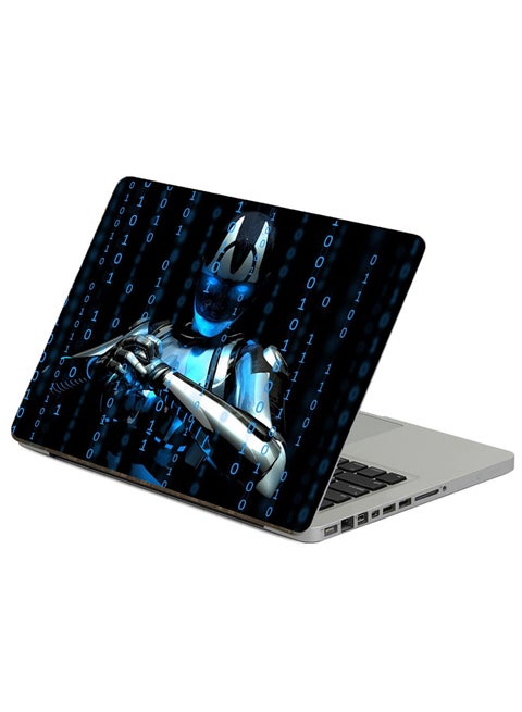 Cyborg Robot Printed Laptop Sticker Multicolor