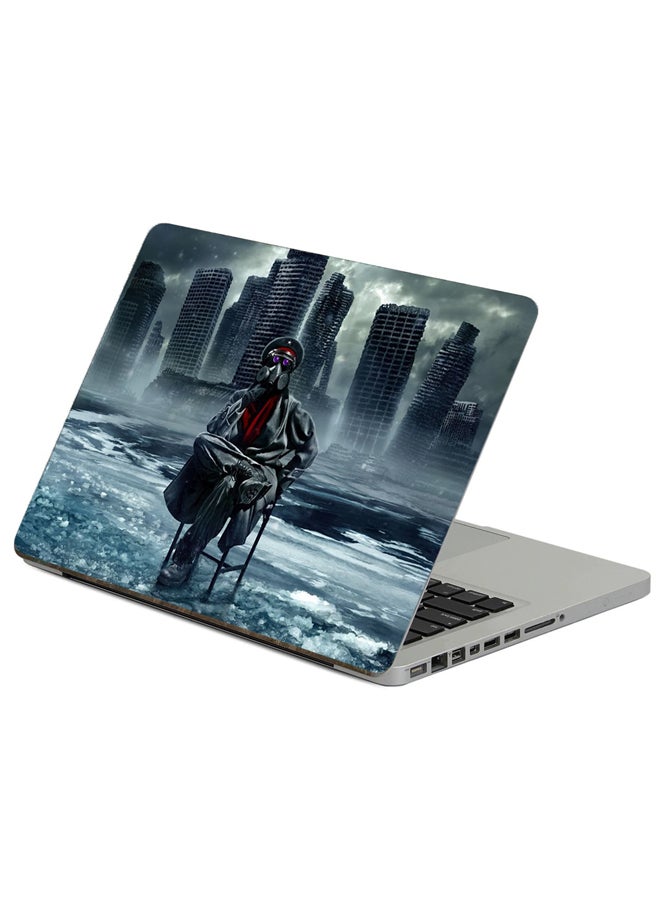 Drawing Apocalypse Printed Laptop Sticker Multicolor