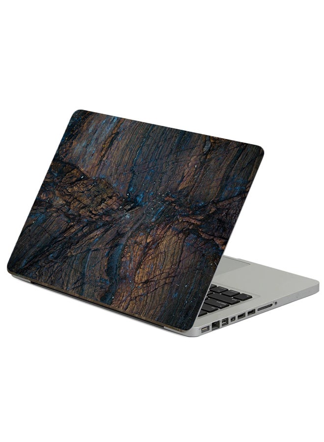 Wood Surface Printed Laptop Sticker Multicolor