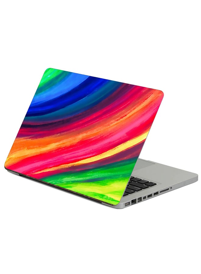 ملصق للابتوب بطبعة قزحية ملونة متعدد الألوان