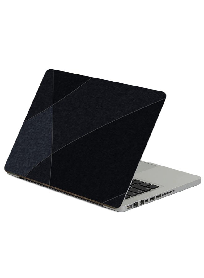 Lines Dark Printed Laptop Sticker Multicolor 