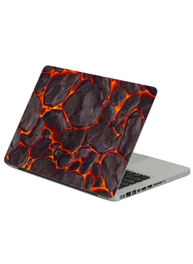 Lava Texture Printed Laptop Sticker Multicolor