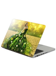 Generic Girl Dress Printed Laptop Sticker Multicolor 