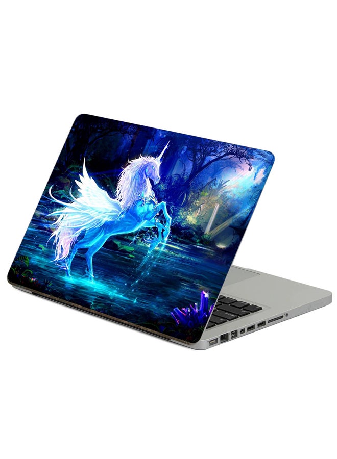ملصق لابتوب بطبعة يونيكورن مائي متعدد الألوان