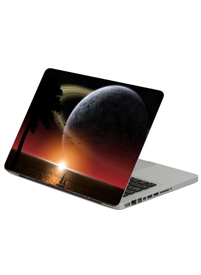 Ship Sea Printed Laptop Sticker Multicolor