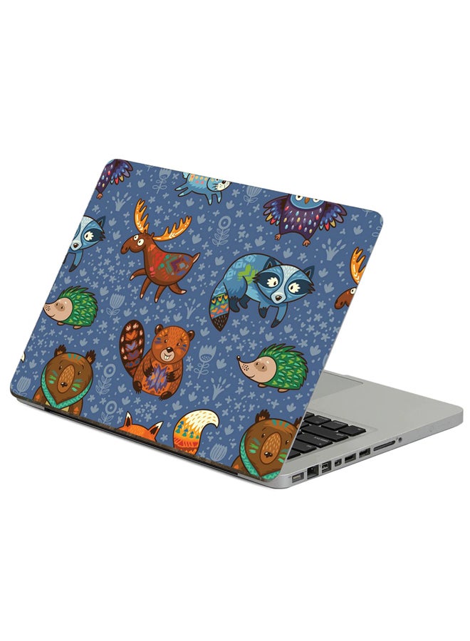 ملصق لابتوب بطبعة بتصميم حيوانات متعدد الألوان