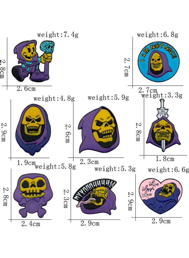 5esha - Carton Skull Design Brooch - Image 1