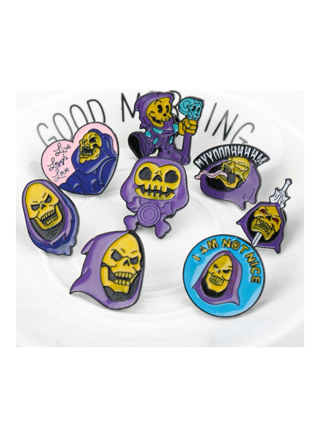 5esha - Carton Skull Design Brooch - Image 1