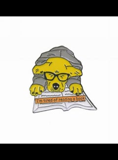 Dog Reading Design Brooch