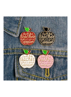 5esha Apple Design Brooches For Teachers  - Image 2