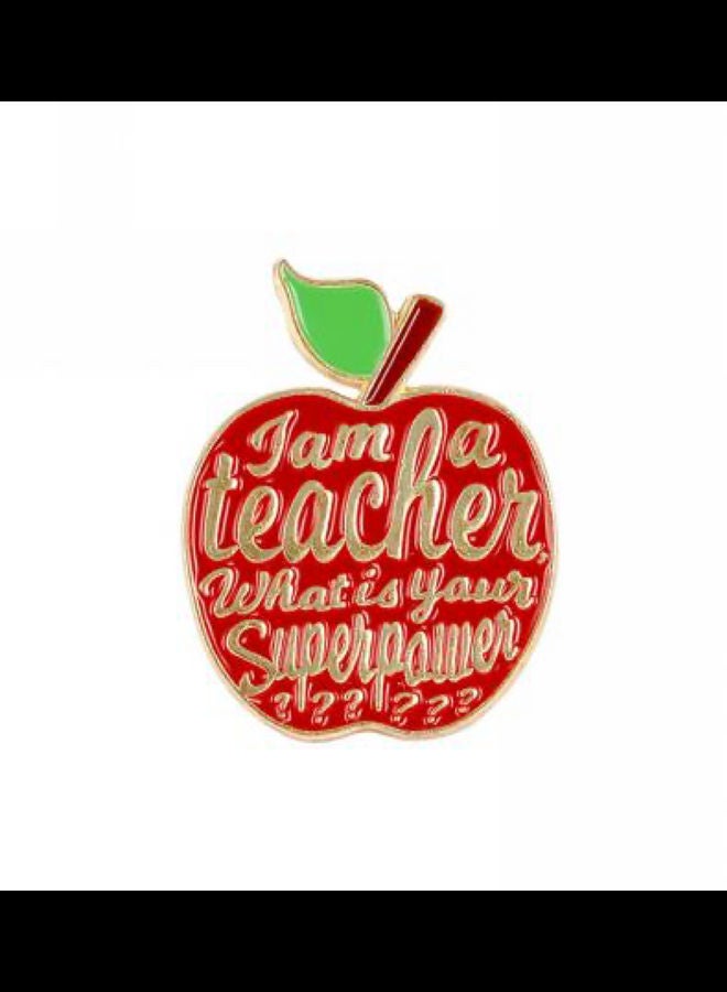 خيشة بروشيز بتصميم تفاحة للمعلمين . - Image 1