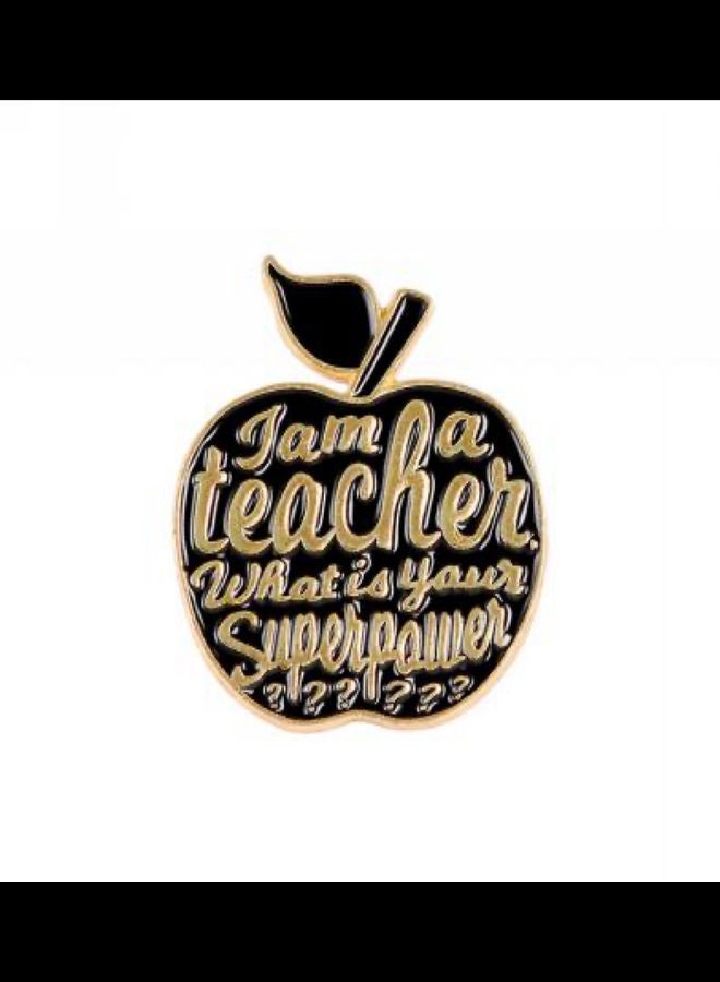 خيشة طقم بروش على شكل تفاحة مناسبة للمعلمين - Image 1