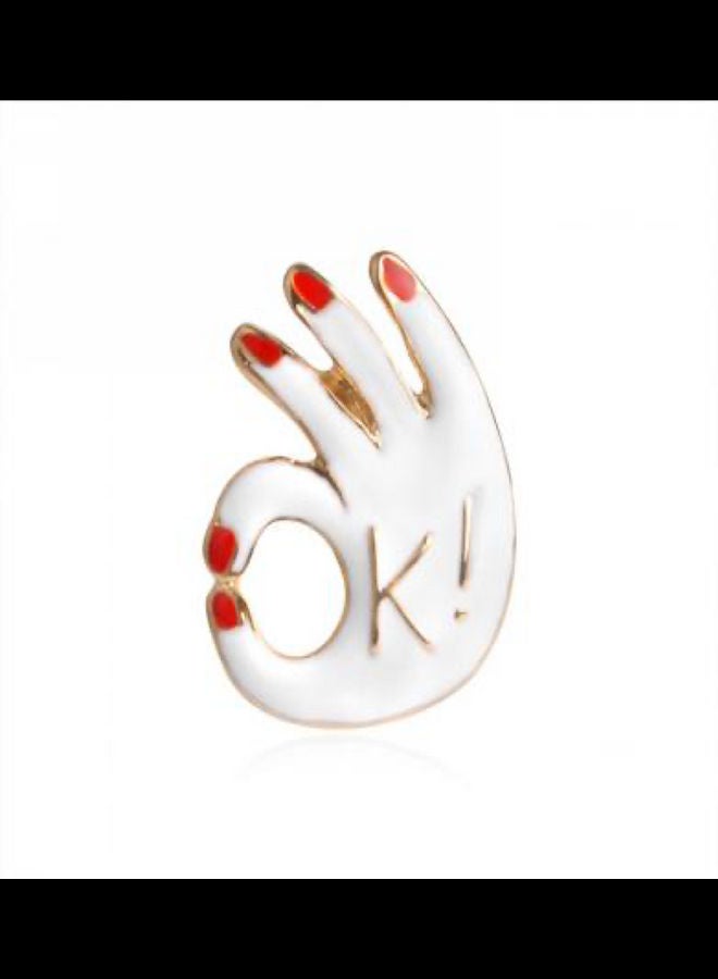 5esha Ok Shaped Brooch Pins  - Image 1