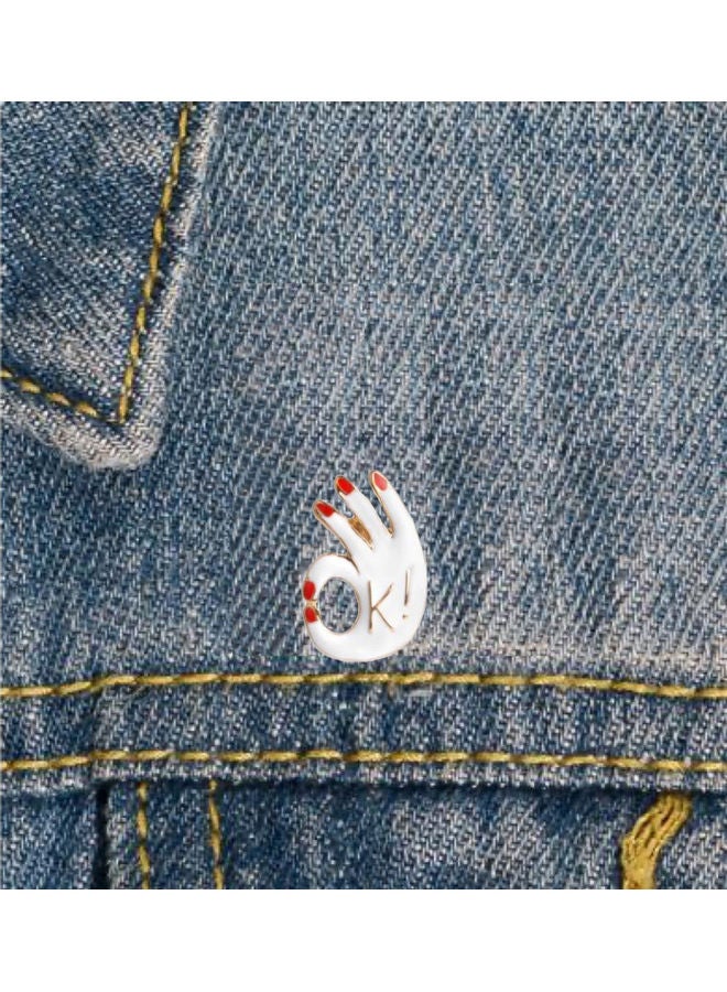 5esha Ok Shaped Brooch Pins  - Image 2
