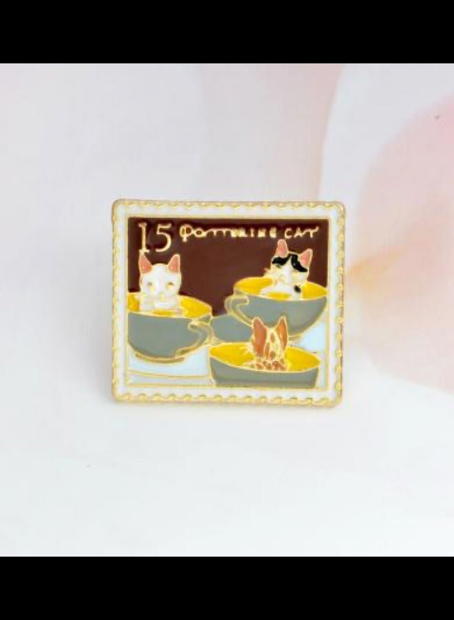 5esha Cat Stamp Brooch Design  - Image 1