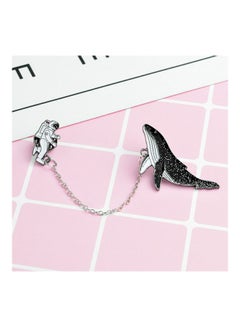 5esha Space Astonaut With Dolphine Design Brooch  - Image 4
