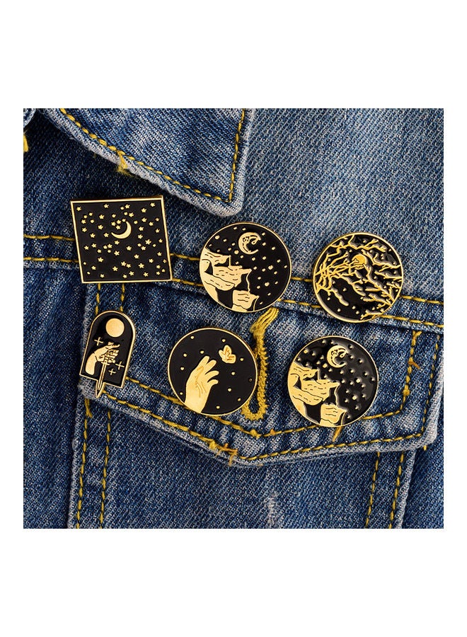 5esha Night Moon Sky Brooch Design - Image 2