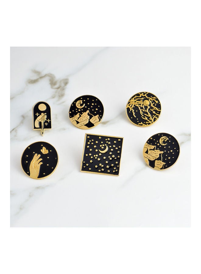 5esha Night Moon Sky Brooch Design - Image 3