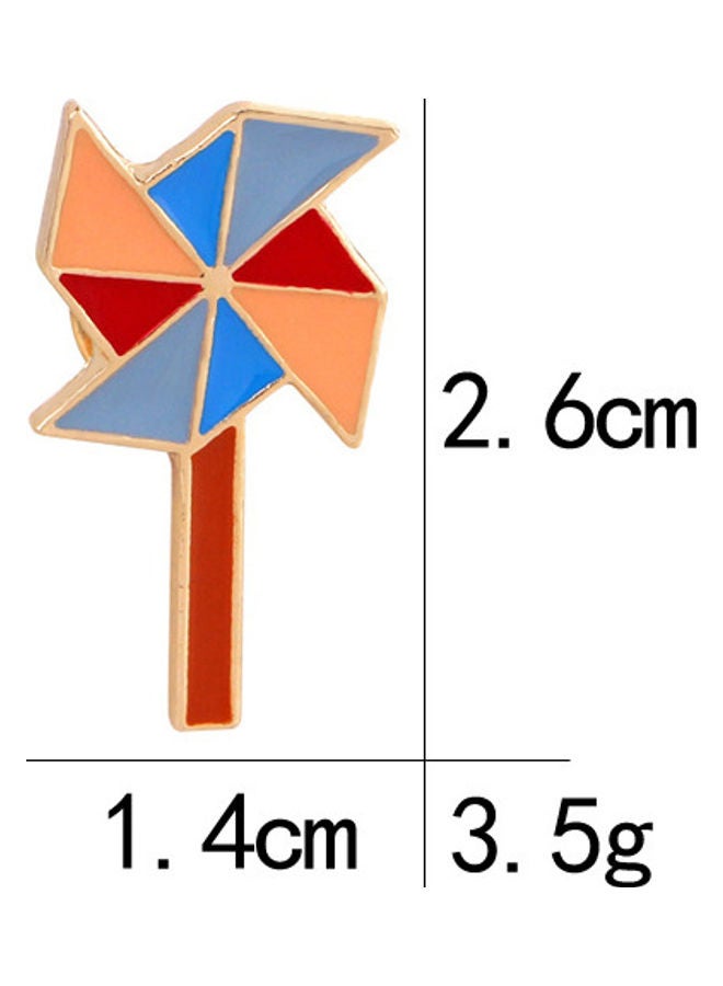 5esha - Colourful Windmil Design Brooch - Image 1