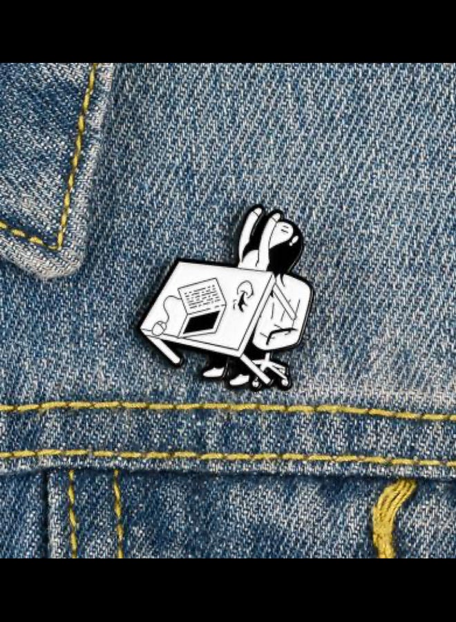 5esha Tired Of Working Mood Brooch  - Image 2