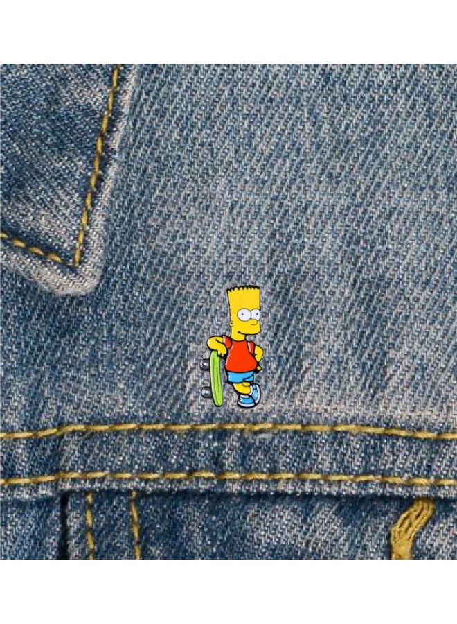 خيشة بروش مصمم على شكل لوح تزلج من مسلسل Simpsons - Image 2