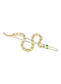 Snake Design Brooch Pin - Gold